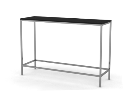 Steh / Hochtisch "New York Steel" 160x50x110  schwarze Platte